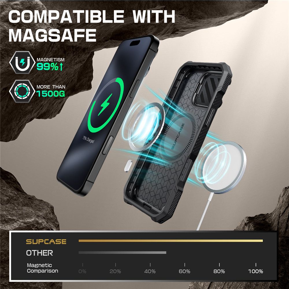 COQUE SUPCASE UB XT MAG MAGSAFE IPHONE 16 PRO MAX NOIR