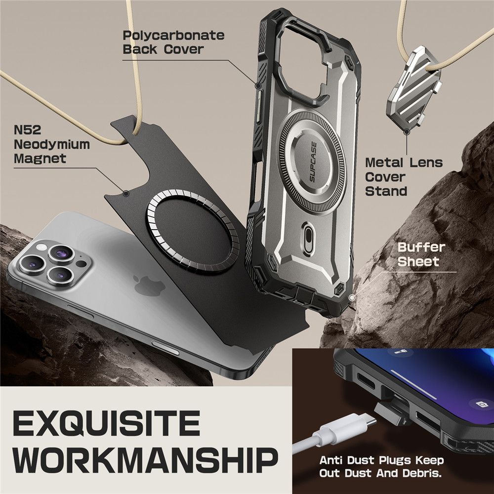 COQUE SUPCASE UB XT MAG MAGSAFE IPHONE 16 PRO TIGREY