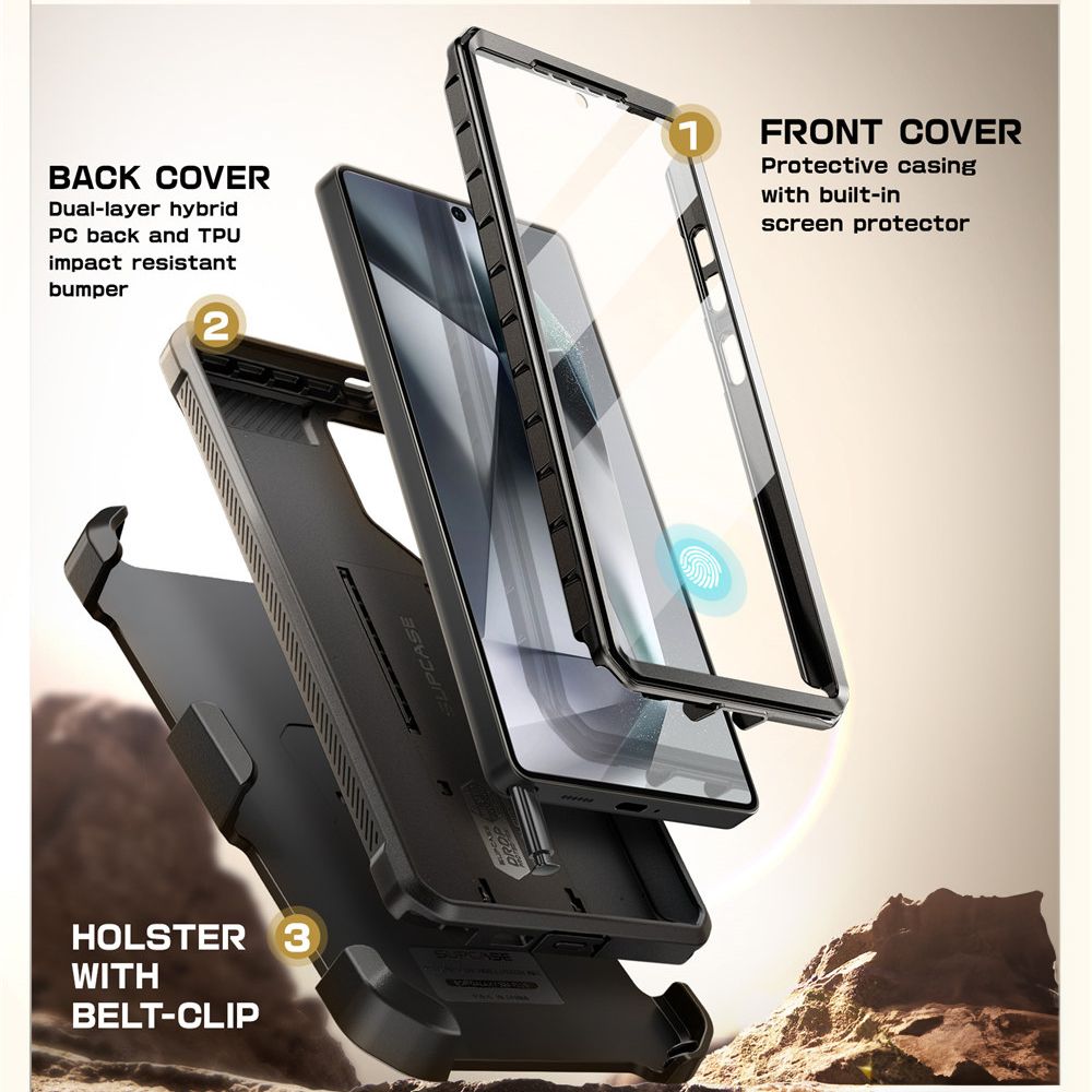 COQUE SUPCASE UNICORN BEETLE PRO 2-SET GALAXY S25 ULTRA NOIR