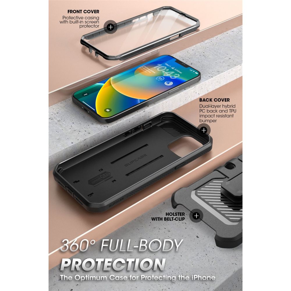 COQUE SUPCASE UNICORN BEETLE PRO IPHONE 13 / 14 NOIRE