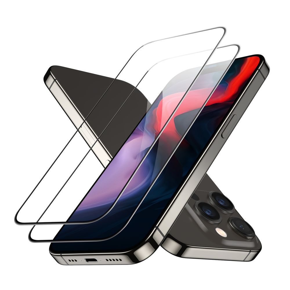 VERRE TREMPÉ ESR 2-PACK IPHONE 15 PRO NOIR