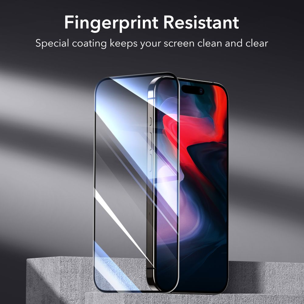 VERRE TREMPÉ ESR 2-PACK IPHONE 15 PRO NOIR