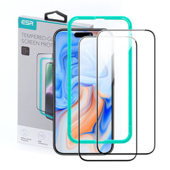 VERRE TREMPÉ ESR 2-PACK IPHONE 15 PRO NOIR