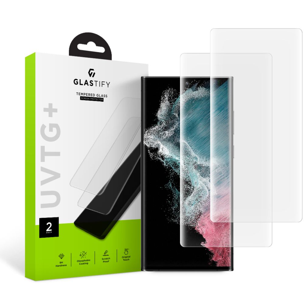 VERRE FEUILLETÉ GLASTIFY UVTG+ 2-PACK GALAXY S23 ULTRA CLARITY