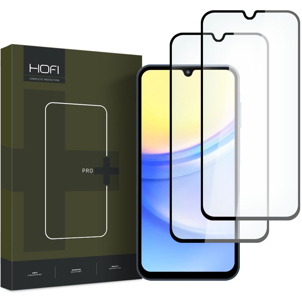 VERRE TREMPE HOFI GLASS PRO+ 2-PACK GALAXY A15 4G / 5G / A25 5G NOIR