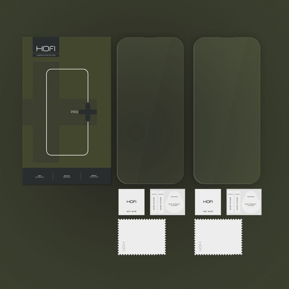 VERRE TREMPE POUR IPHONE 16 PLUS HOFI GLASS PRO+ 2-PACK TRANSPARENT