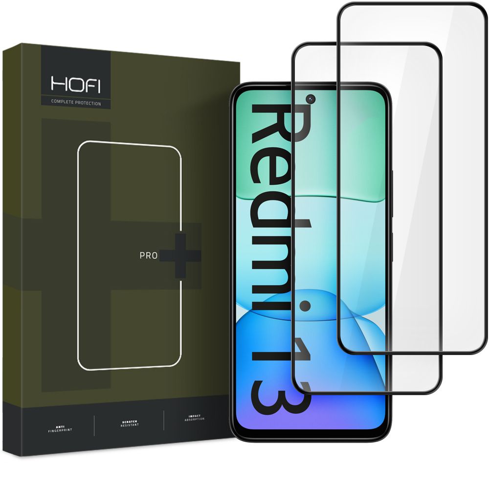 2X VERRE TEMPERÉ HOFI GLASS PRO+ 2-PACK XIAOMI REDMI 13 NOIR