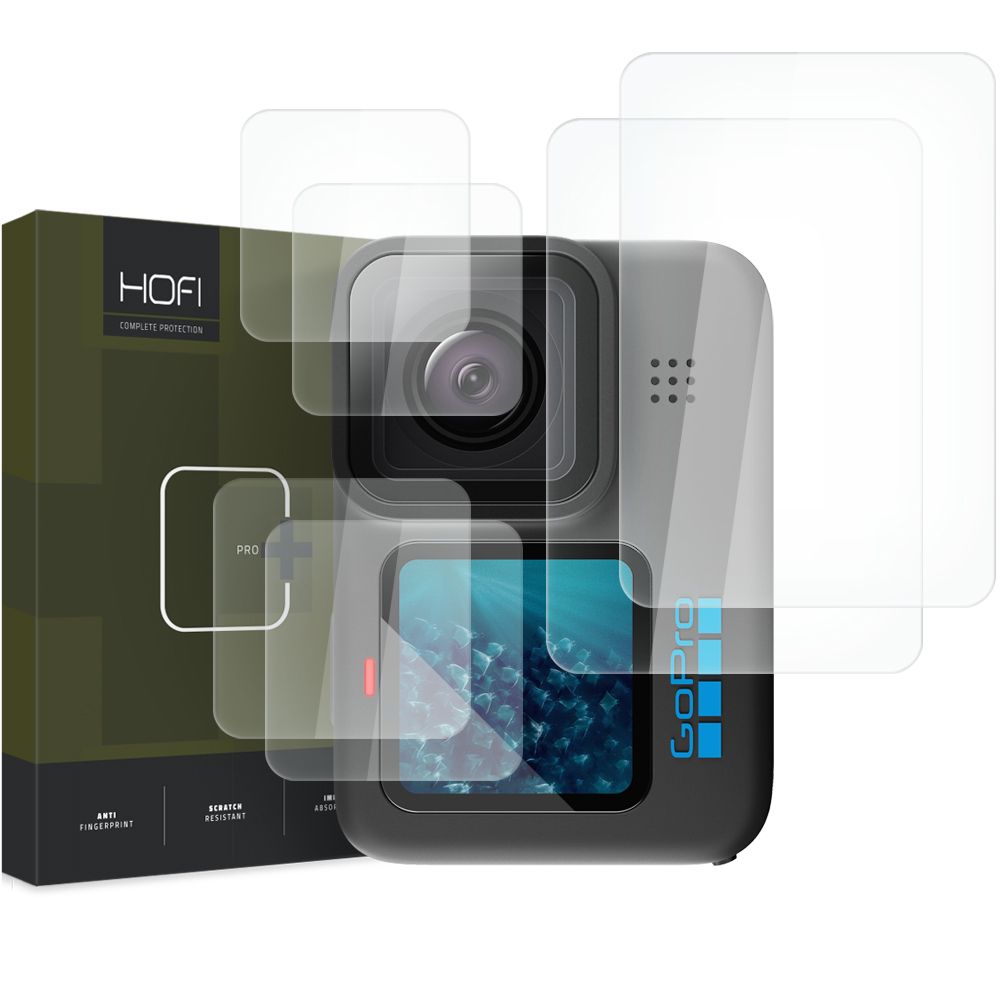 VERRE TREMPÉ HOFI GLASS PRO+ 2-SET GOPRO HERO 9 / 10 / 11 TRANSPARENT