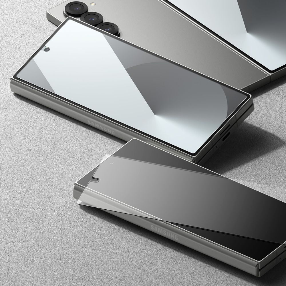 Verre trempé 2X pour Samsung Galaxy Z Fold 6, verre trempé Ringke, protection d'écran, pack de 2, transparent.