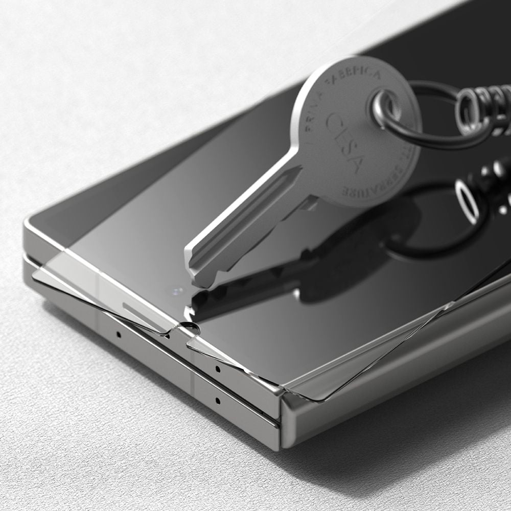 Verre trempé 2X pour Samsung Galaxy Z Fold 6, verre trempé Ringke, protection d'écran, pack de 2, transparent.