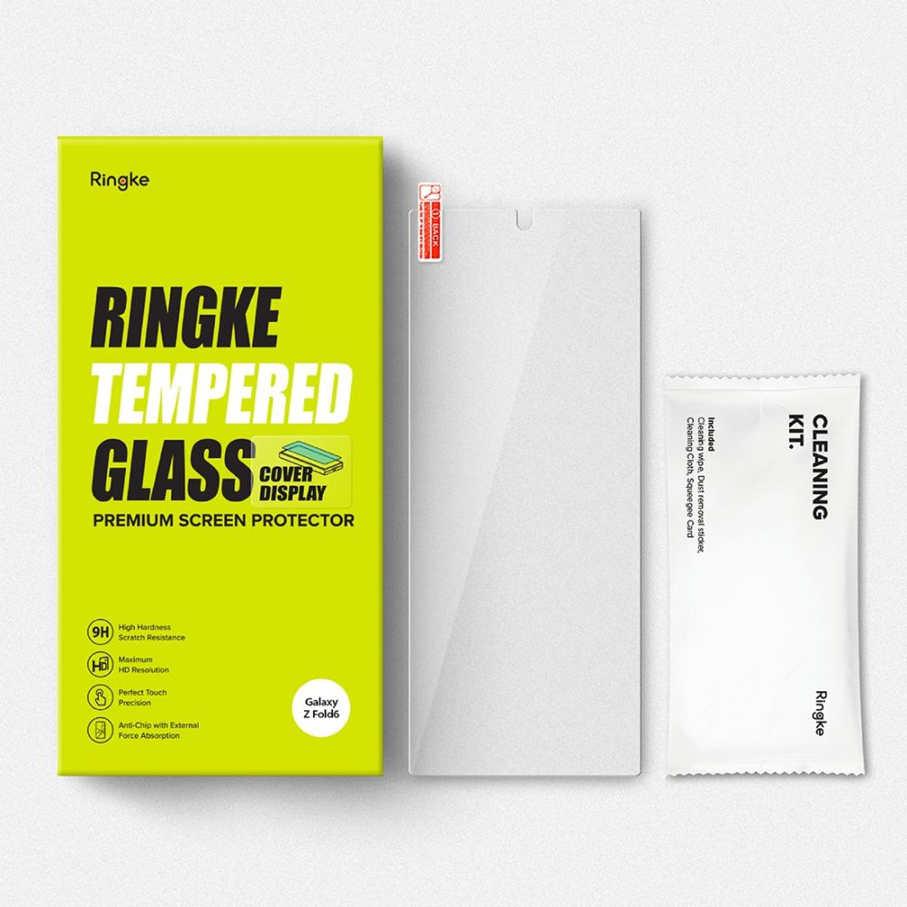 Verre trempé 2X pour Samsung Galaxy Z Fold 6, verre trempé Ringke, protection d'écran, pack de 2, transparent.