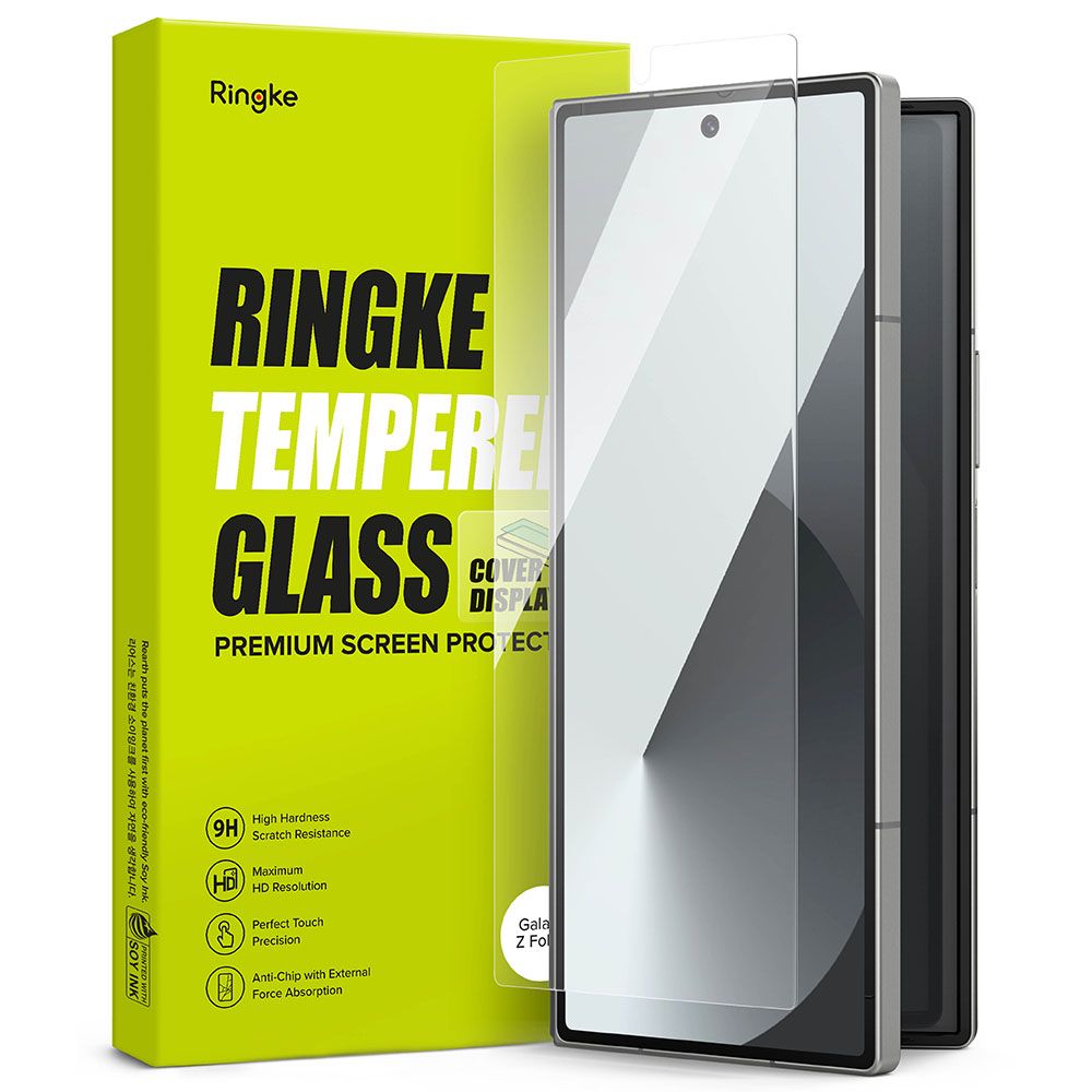 Verre trempé 2X pour Samsung Galaxy Z Fold 6, verre trempé Ringke, protection d'écran, pack de 2, transparent.