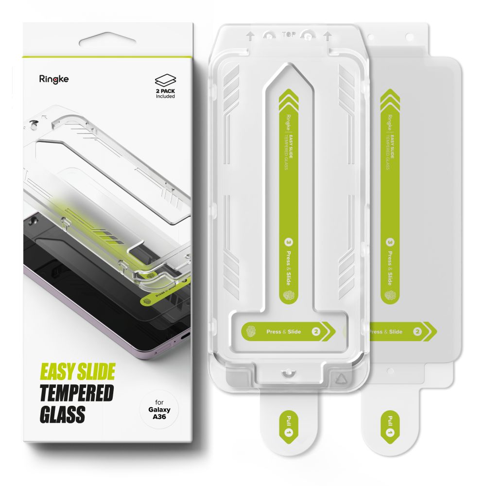 VERRE TEMPERÉ RINGKE EASY SLIDE 2-PACK GALAXY A36 5G TRANSPARENT