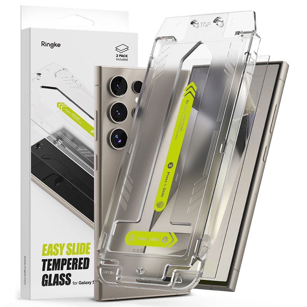 2X VERRE TEMPERÉ RINGKE EASY SLIDE 2-PACK GALAXY S24 ULTRA CLAIR