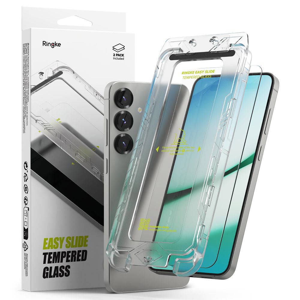 VERRE TEMPERÉ RINGKE EASY SLIDE 2-PACK GALAXY S25+ PLUS TRANSPARENT