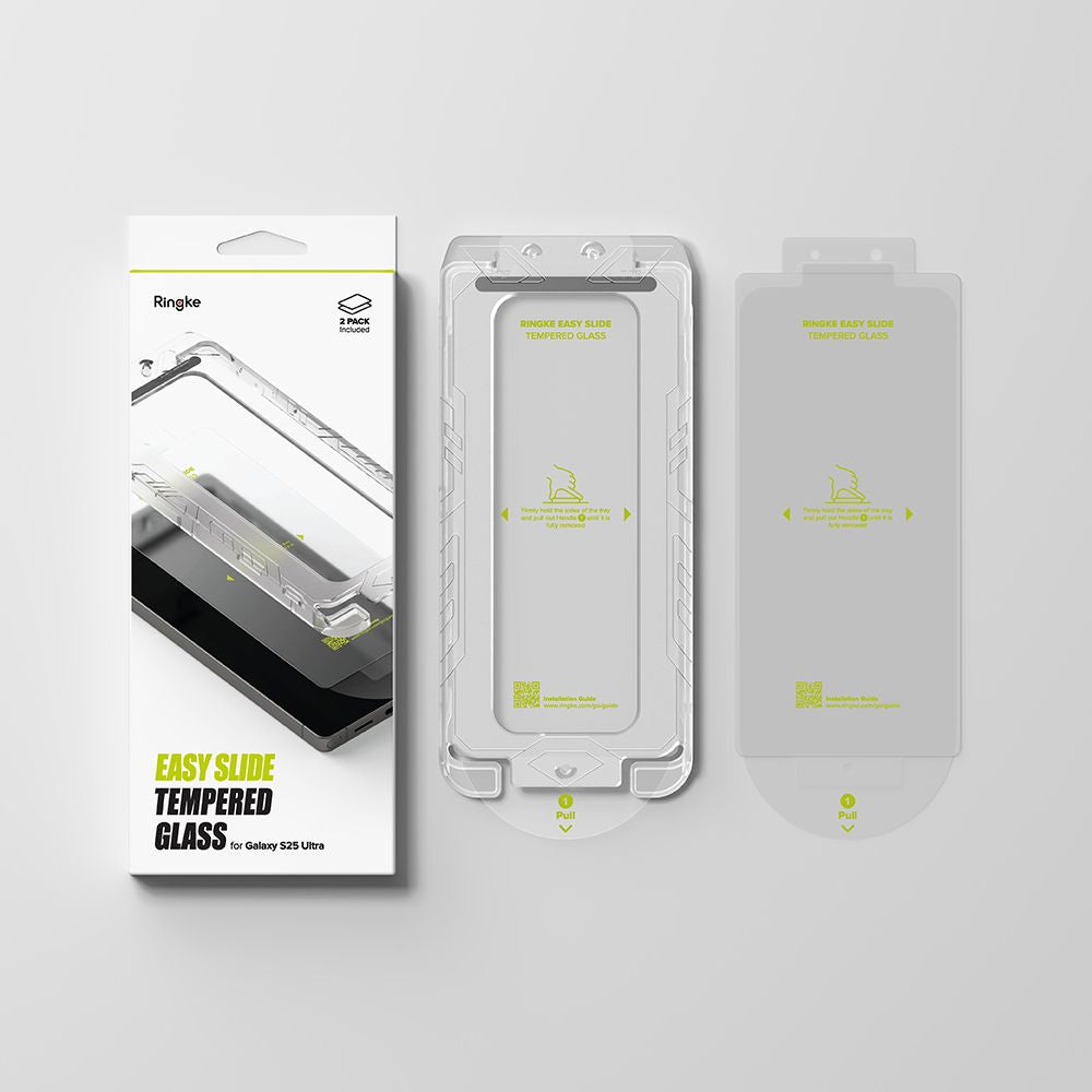 VERRE TEMPERÉ RINGKE EASY SLIDE 2-PACK GALAXY S25 ULTRA CLARITY