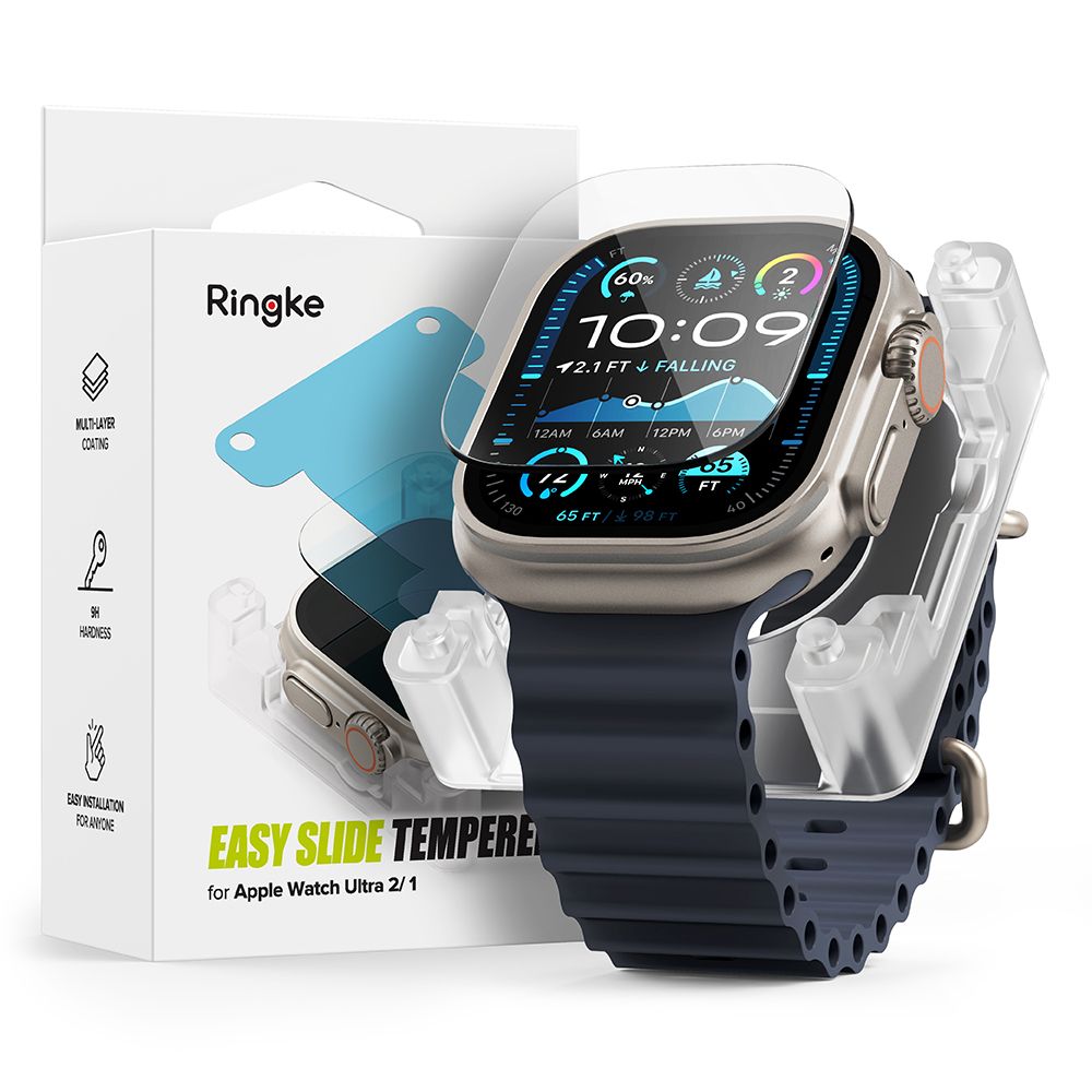 VERRE TREMPÉ RINGKE EASY SLIDE APPLE WATCH ULTRA 1 / 2 (49 MM) TRANSPARENT