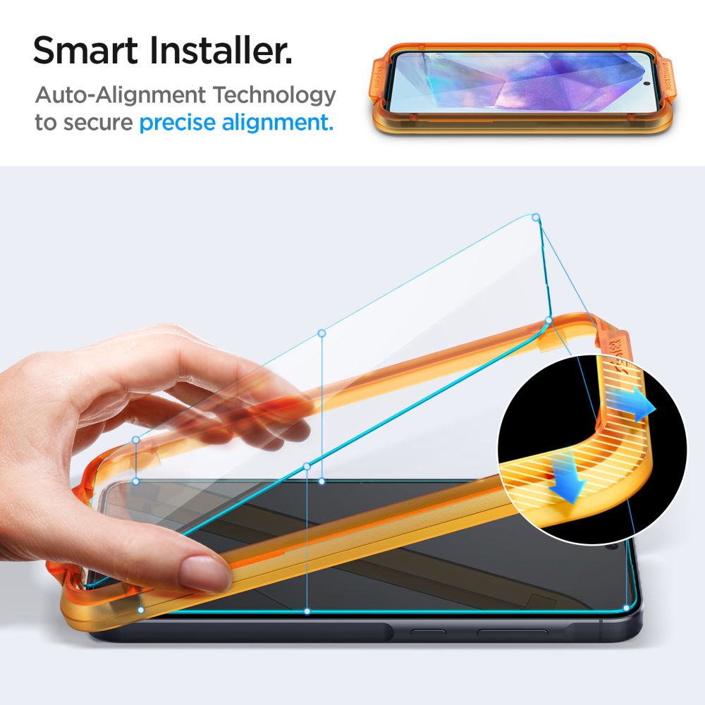 VERRE TREMPE SPIGEN ALM GLAS.TR 2-PACK GALAXY A55 5G TRANSPARENT