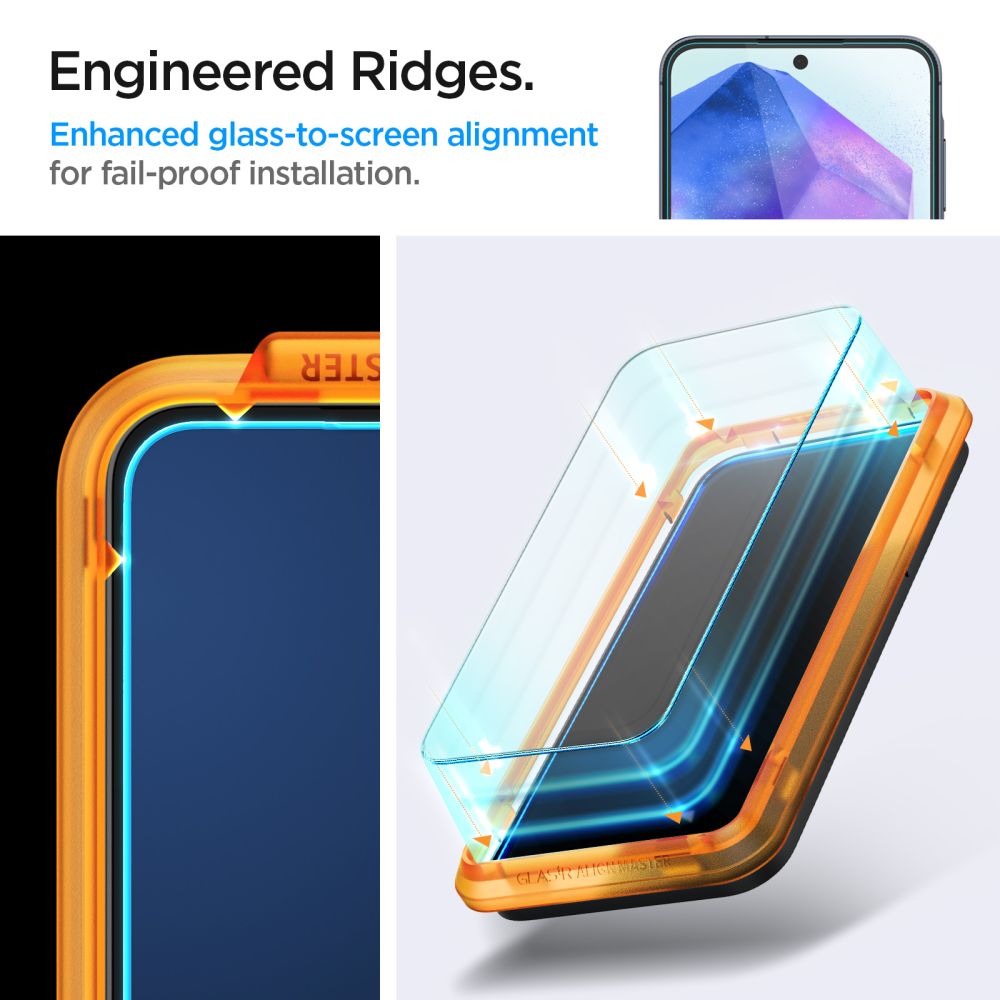 VERRE TREMPE SPIGEN ALM GLAS.TR 2-PACK GALAXY A55 5G TRANSPARENT