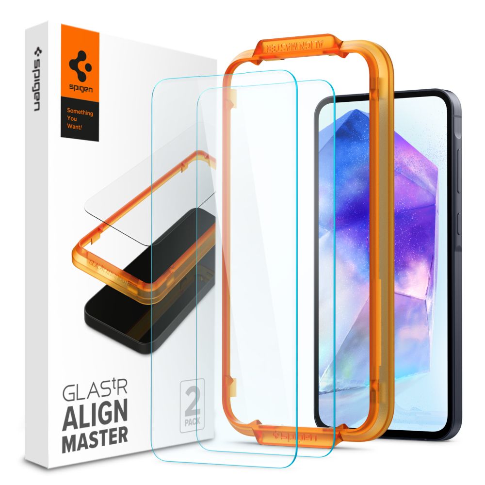 VERRE TREMPE SPIGEN ALM GLAS.TR 2-PACK GALAXY A55 5G TRANSPARENT