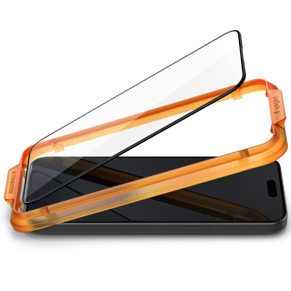 VERRE TREMPE SPIGEN ALM GLASS FC 2-PACK IPHONE 15 NOIR
