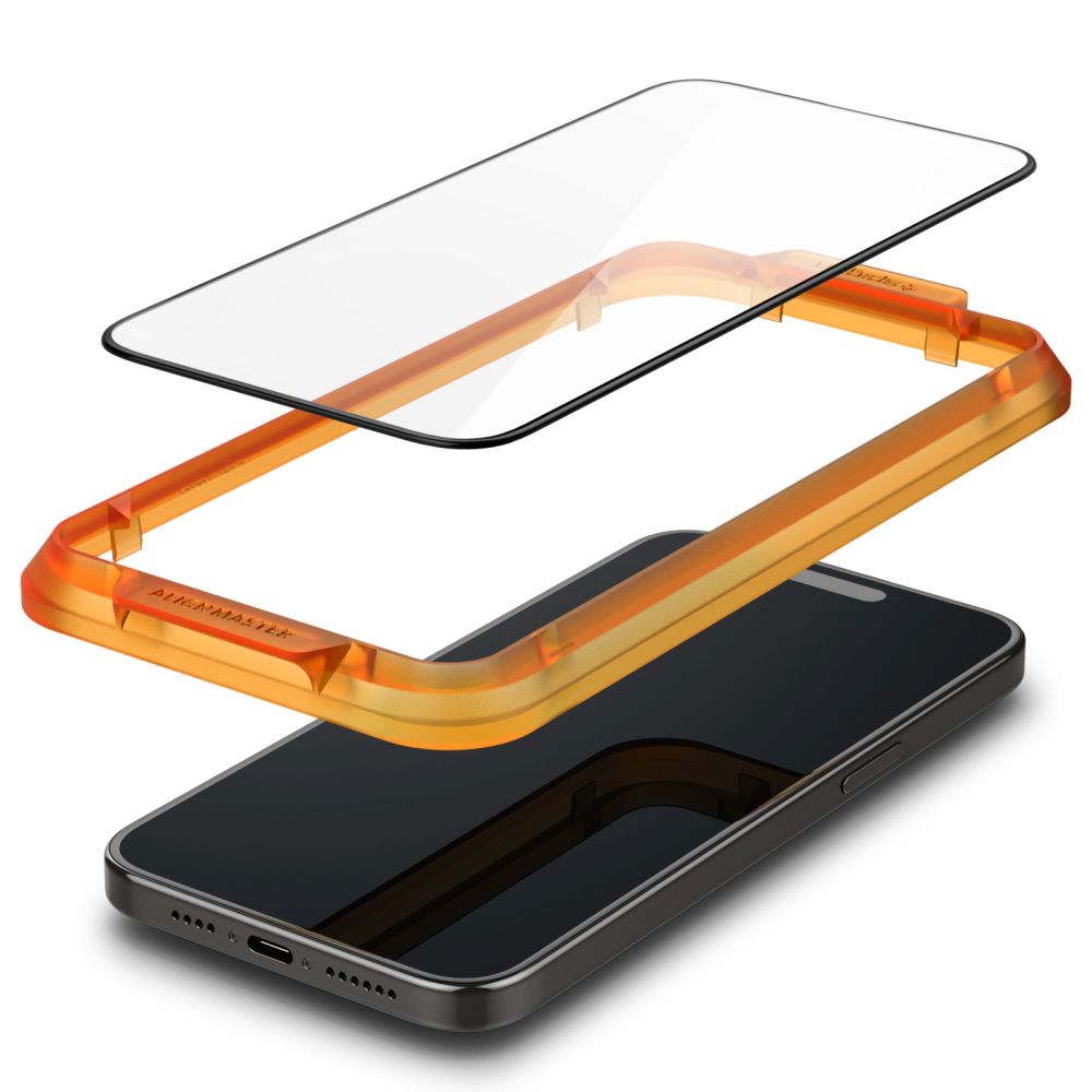 VERRE TREMPE SPIGEN ALM GLASS FC 2-PACK IPHONE 15 NOIR