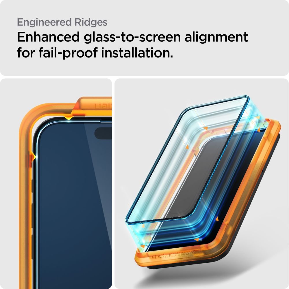VERRE TREMPE SPIGEN ALM GLASS FC 2-PACK IPHONE 15 NOIR