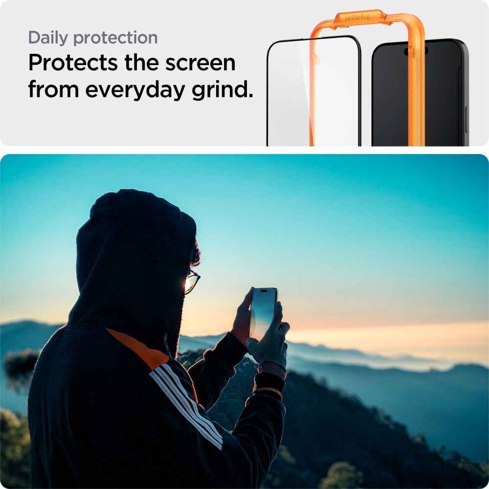 VERRE TEMPERÉ SPIGEN ALM GLASS FC 2-PACK IPHONE 15 PLUS NOIR