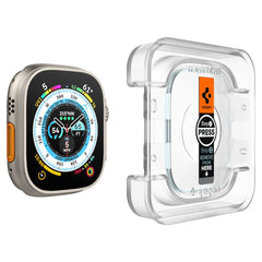 2X VERRE TEMPERÉ POUR APPLE WATCH ULTRA 49 MM SPIGEN GLAS.TR "EZ FIT" 2-PACK TRANSPARENT