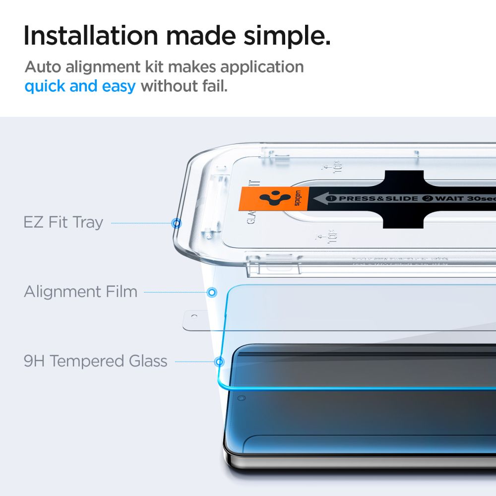VERRE TREMPE SPIGEN GLAS.TR "EZ FIT" 2-PACK GALAXY S24+ PLUS TRANSPARENT