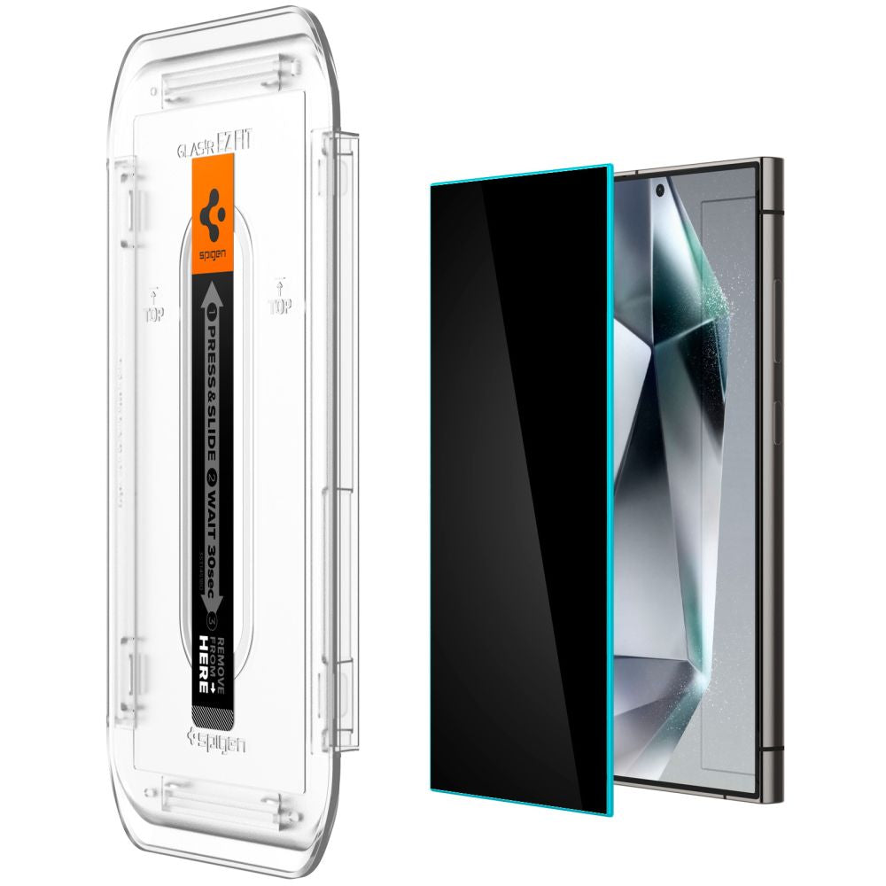 2X VERRE TEMPERÉ SPIGEN GLAS.TR "EZ FIT" 2-PACK GALAXY S24 ULTRA PRIVACY