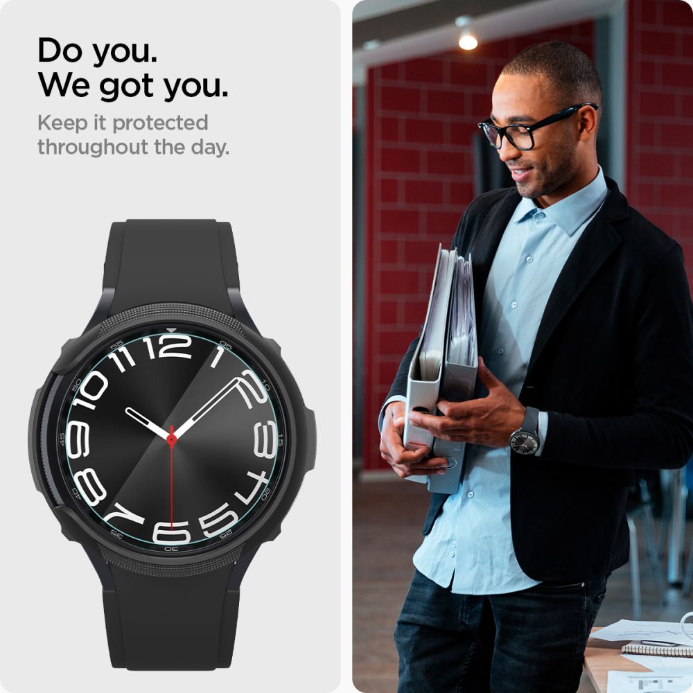 VERRE TREMPE SPIGEN GLAS.TR "EZ-FIT" 2-PACK GALAXY WATCH 6 CLASSIC (43 MM) TRANSPARENT