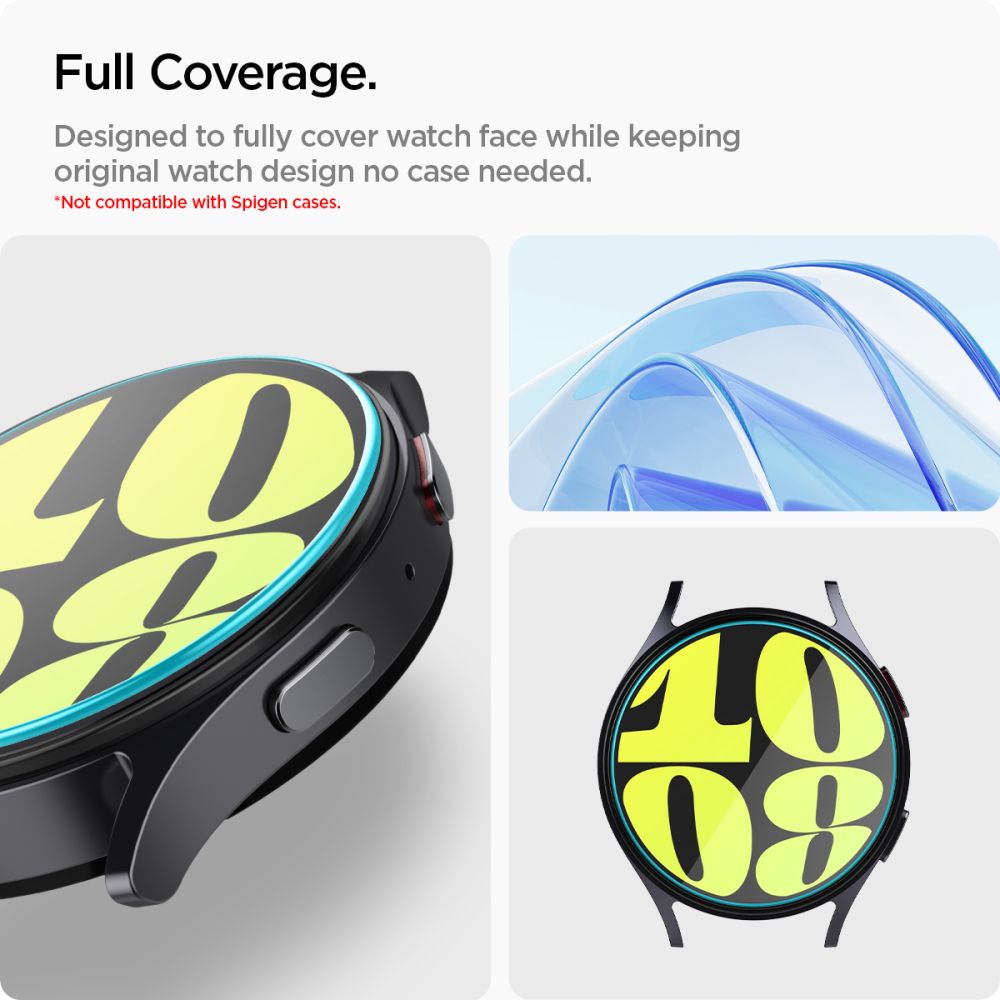 2X VERRE TEMPERÉ POUR GALAXY WATCH 7 (44 MM) SPIGEN GLAS.TR "EZ-FIT" 2-PACK TRANSPARENT