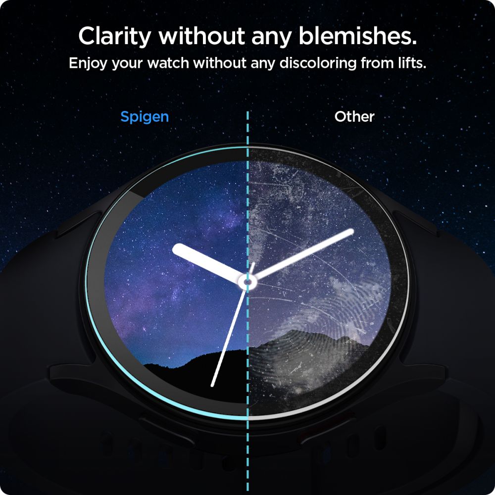 2X VERRE TEMPERÉ POUR GALAXY WATCH 7 (44 MM) SPIGEN GLAS.TR "EZ-FIT" 2-PACK TRANSPARENT