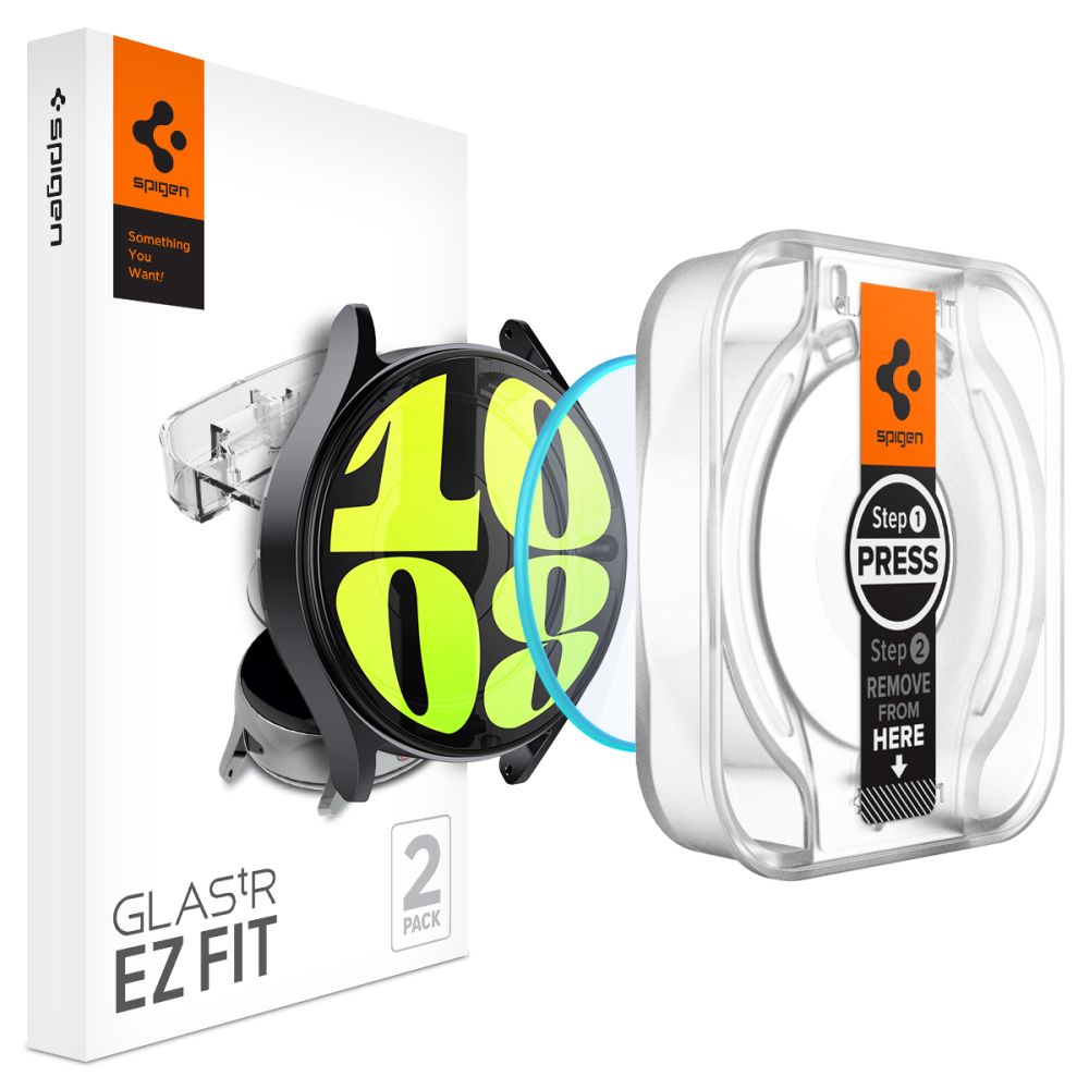 2X VERRE TEMPERÉ POUR GALAXY WATCH 7 (44 MM) SPIGEN GLAS.TR "EZ-FIT" 2-PACK TRANSPARENT