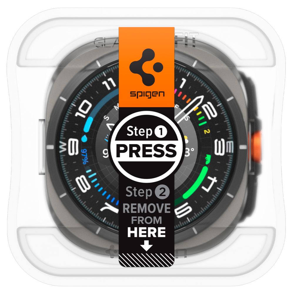VERRE TREMPE SPIGEN GLAS.TR "EZ-FIT" 2-PACK GALAXY WATCH ULTRA (47 MM) TRANSPARENT
