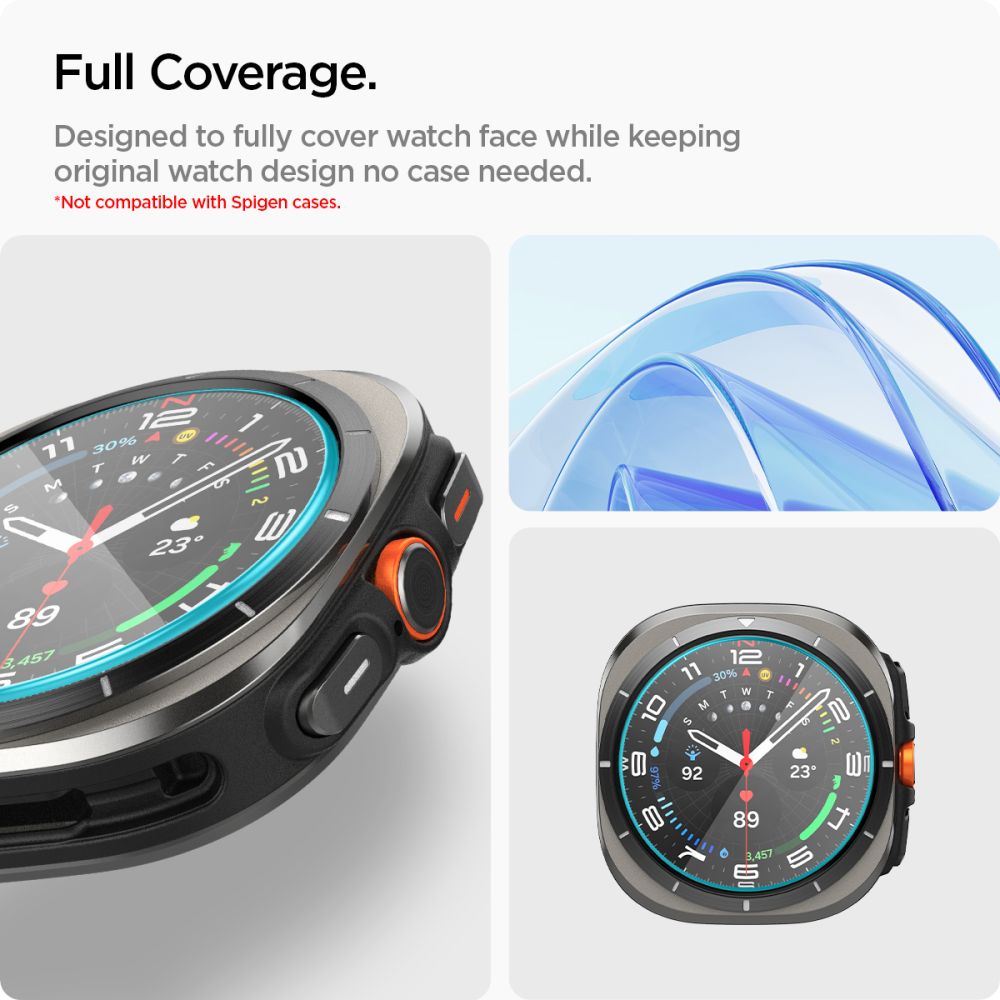 VERRE TREMPE SPIGEN GLAS.TR "EZ-FIT" 2-PACK GALAXY WATCH ULTRA (47 MM) TRANSPARENT