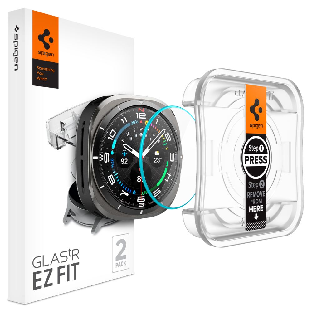 VERRE TREMPE SPIGEN GLAS.TR "EZ-FIT" 2-PACK GALAXY WATCH ULTRA (47 MM) TRANSPARENT
