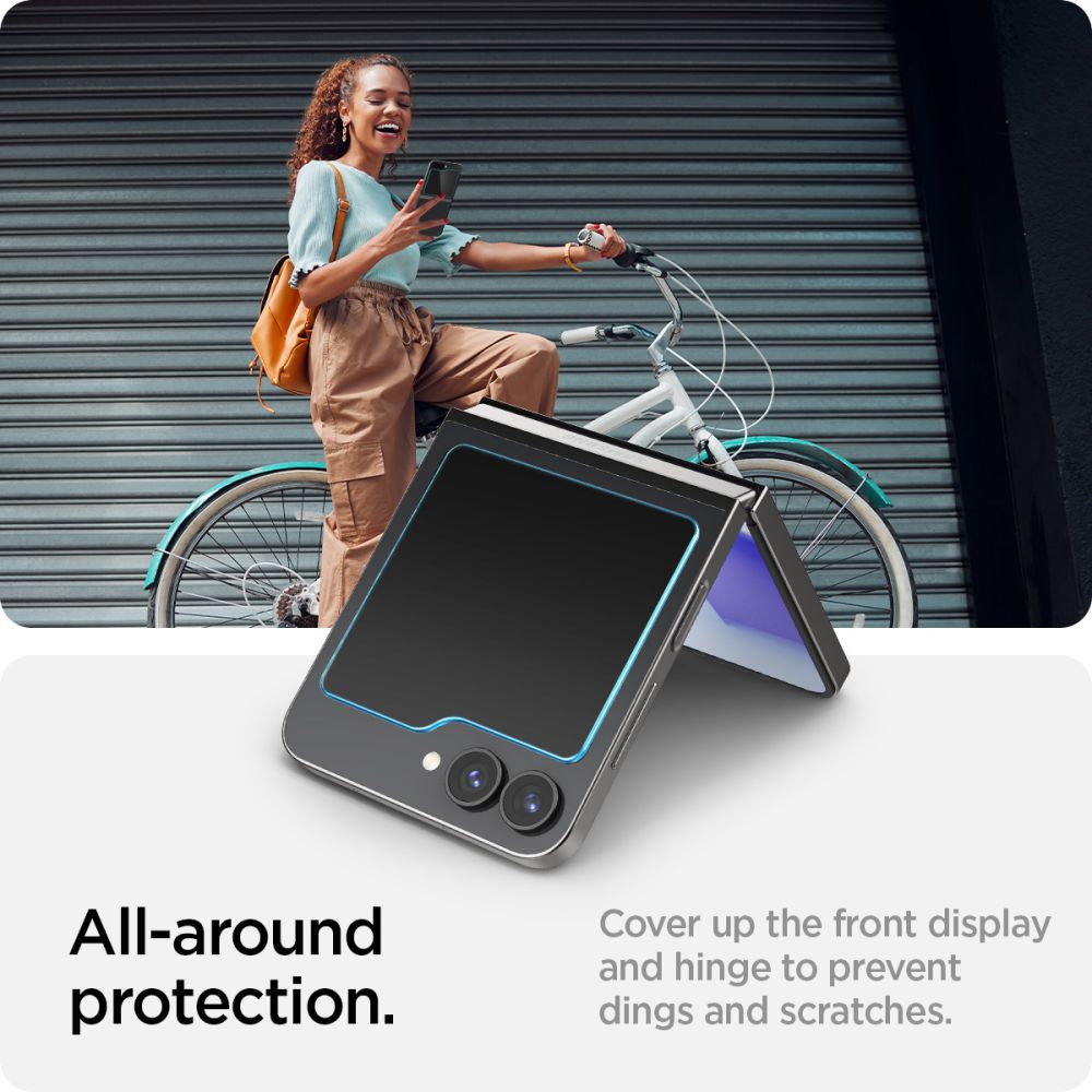 2X VERRE TEMPERÉ POUR SAMSUNG GALAXY Z FLIP 6 SPIGEN GLAS.TR "EZ FIT" 2-PACK TRANSPARENT