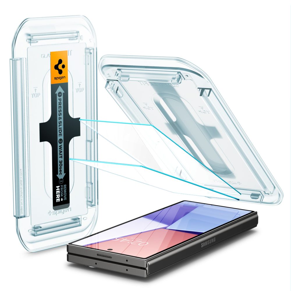 2X VERRE TEMPERÉ POUR SAMSUNG GALAXY Z FOLD 6 SPIGEN GLAS.TR "EZ FIT" 2-PACK TRANSPARENT