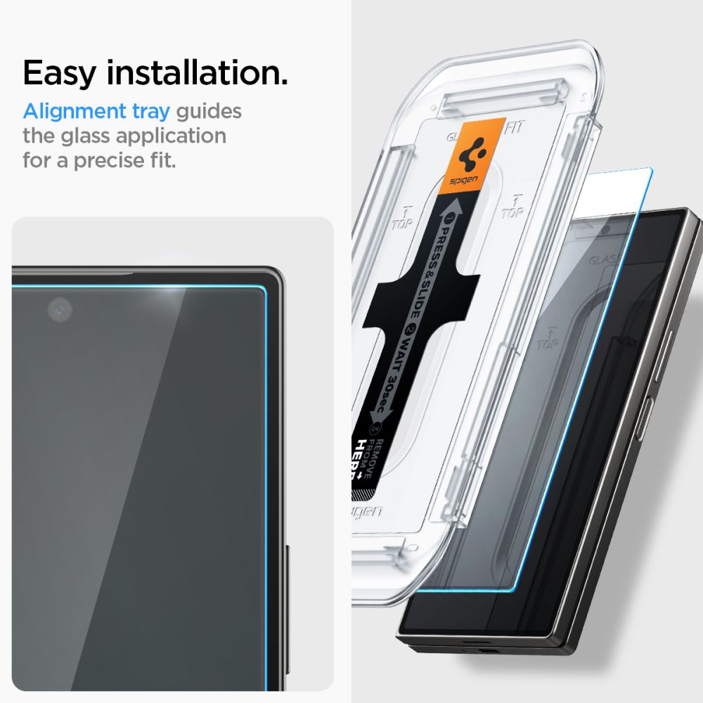 2X VERRE TEMPERÉ POUR SAMSUNG GALAXY Z FOLD 6 SPIGEN GLAS.TR "EZ FIT" 2-PACK TRANSPARENT
