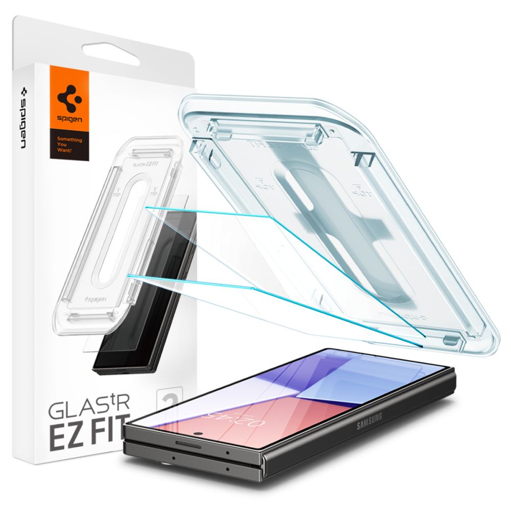 2X VERRE TEMPERÉ POUR SAMSUNG GALAXY Z FOLD 6 SPIGEN GLAS.TR "EZ FIT" 2-PACK TRANSPARENT