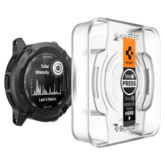 VERRE TREMPE POUR GARMIN INSTINCT 2X SOLAR SPIGEN GLAS.TR "EZ FIT" 2-PACK TRANSPARENT