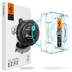 VERRE TREMPE POUR GARMIN INSTINCT 2X SOLAR SPIGEN GLAS.TR "EZ FIT" 2-PACK TRANSPARENT