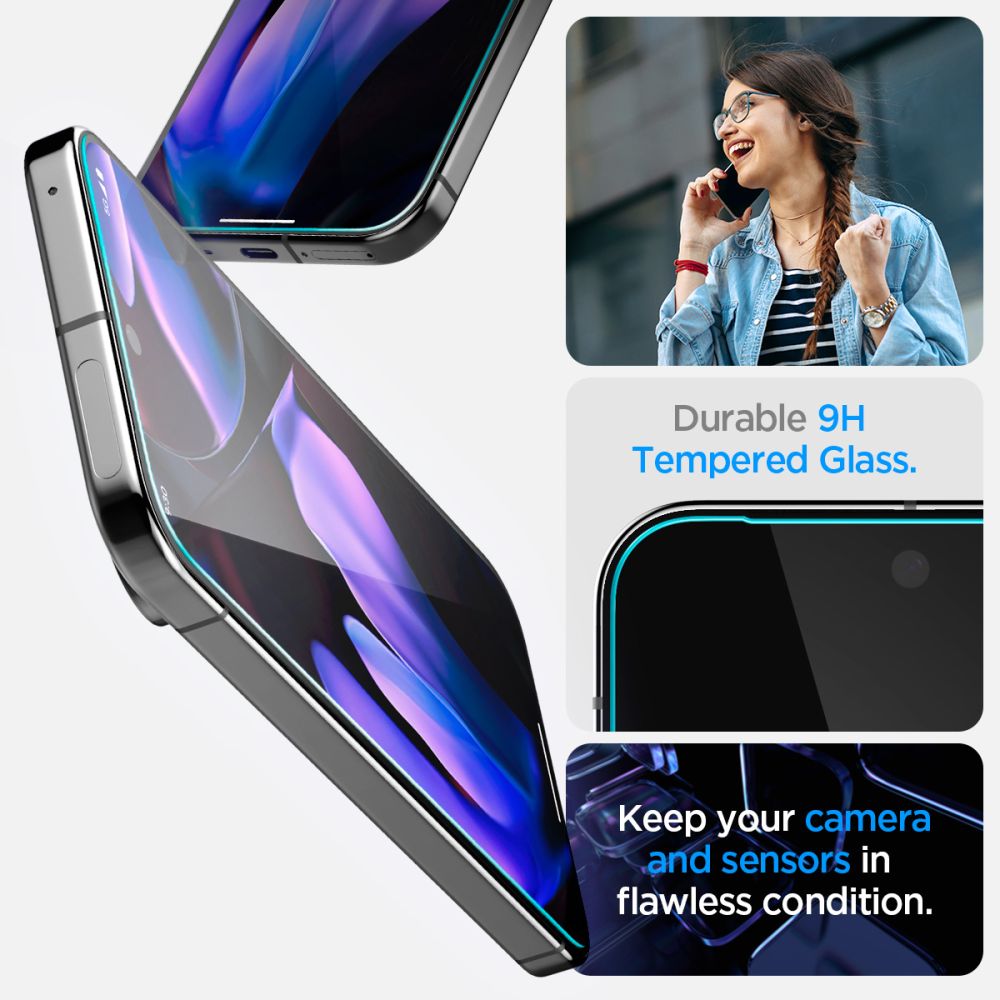 VERRE TREMPE SPIGEN GLAS.TR "EZ FIT" 2-PACK GOOGLE PIXEL 9 / 9 PRO TRANSPARENT