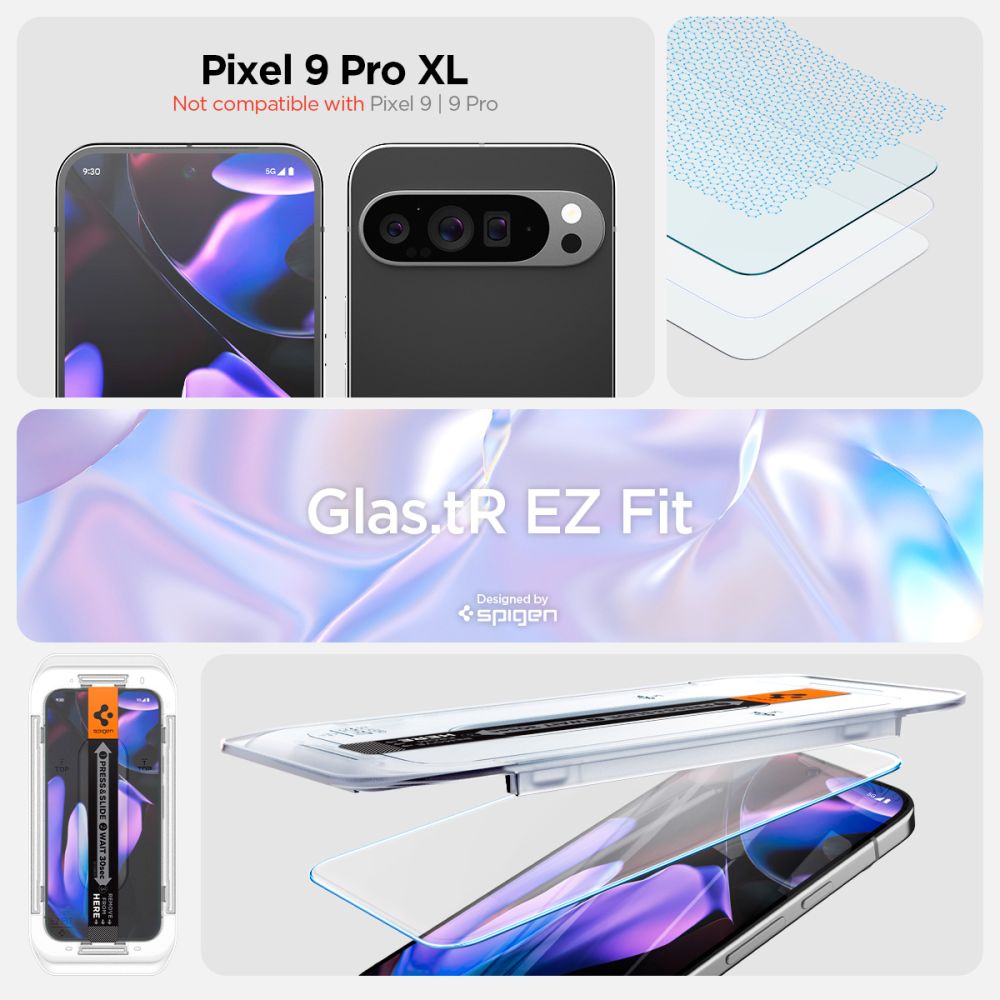 VERRE TREMPE SPIGEN GLAS.TR "EZ FIT" 2-PACK GOOGLE PIXEL 9 PRO XL TRANSPARENT