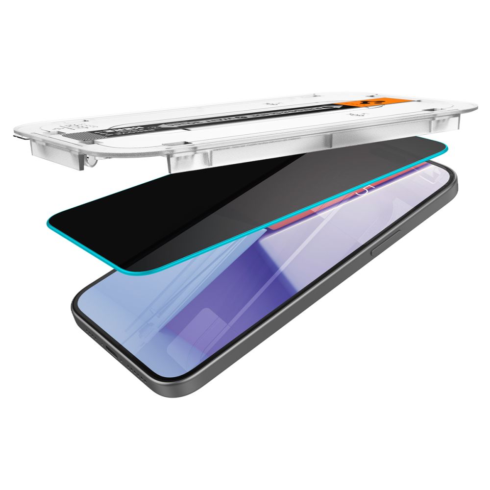 VERRE TREMPE SPIGEN GLAS.TR "EZ FIT" 2-PACK IPHONE 15 PRIVACY