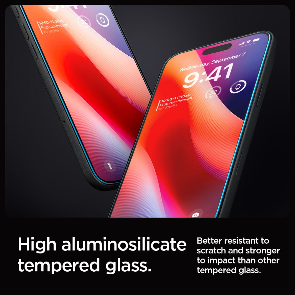 2X VERRE TEMPERÉ SPIGEN GLAS.TR "EZ FIT" 2-PACK IPHONE 16 PRO TRANSPARENT