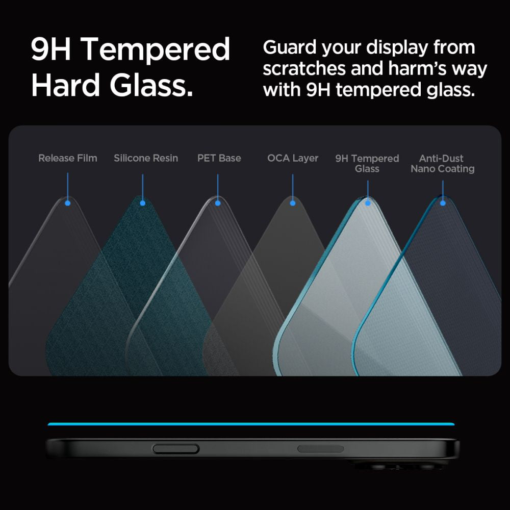 VERRE TREMPE SPIGEN GLAS.TR "EZ FIT" 2-PACK IPHONE 16 PRO MAX TRANSPARENT