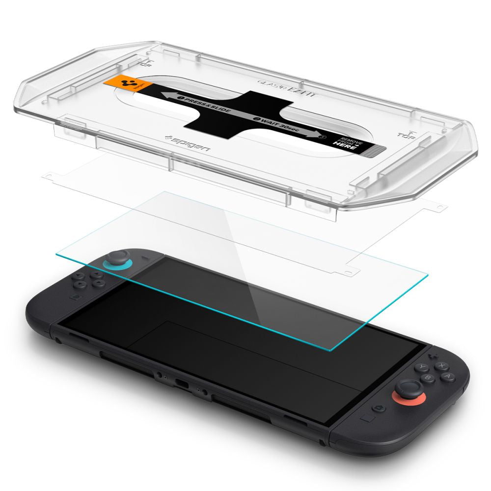 VERRE TREMPE SPIGEN GLAS.TR "EZ FIT" 2-PACK NINTENDO SWITCH 2 TRANSPARENT